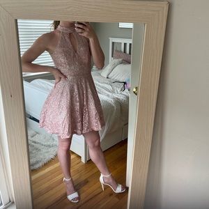 Babydoll Cutout Flowy Sparkle Dress